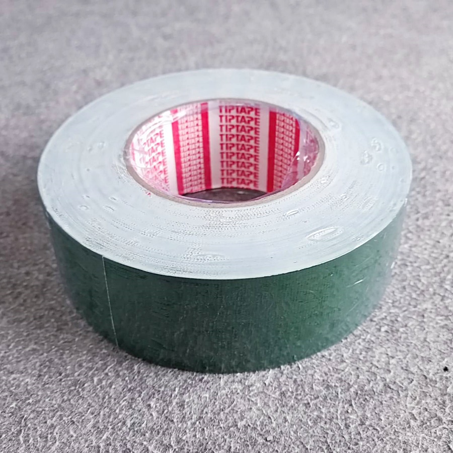 สีเขียว แร็คซีน2นิ้ว 50หลา DG เทปแร็คซีนม้วนใหญ่ เทปหนา แลคซีน เทปผ้า กระดาษกาวย่น ยาว50หลา เอไอ-ไพศาล