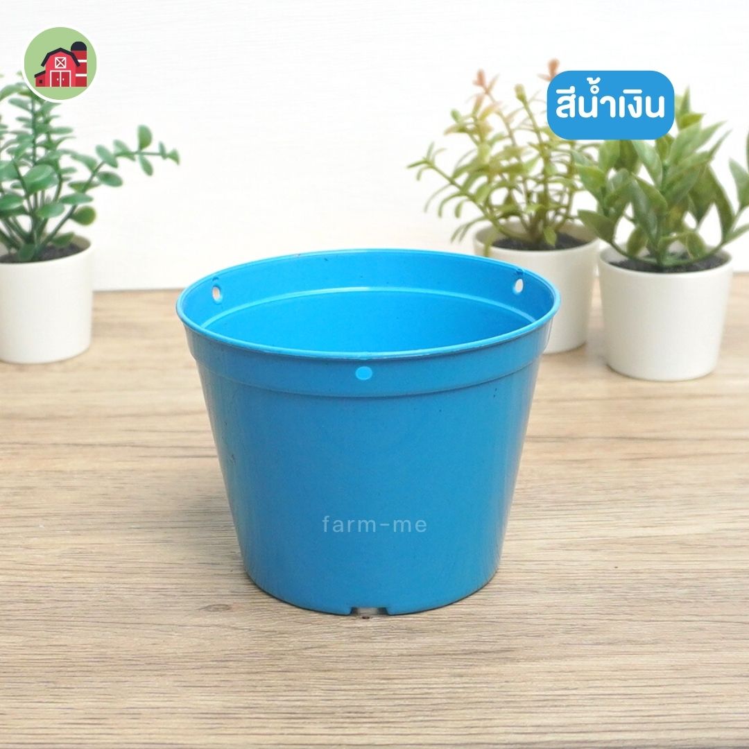 กระถางต้นไม้ กลมสี รุ่น A004 ขนาด 4 นิ้ว
