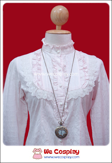 สร้อยคอโกธิคโลลิต้า จี้ล็อกเก็ตนาฬิกาสีทองรมดำฝาลายตัวเลขนาฬิกา