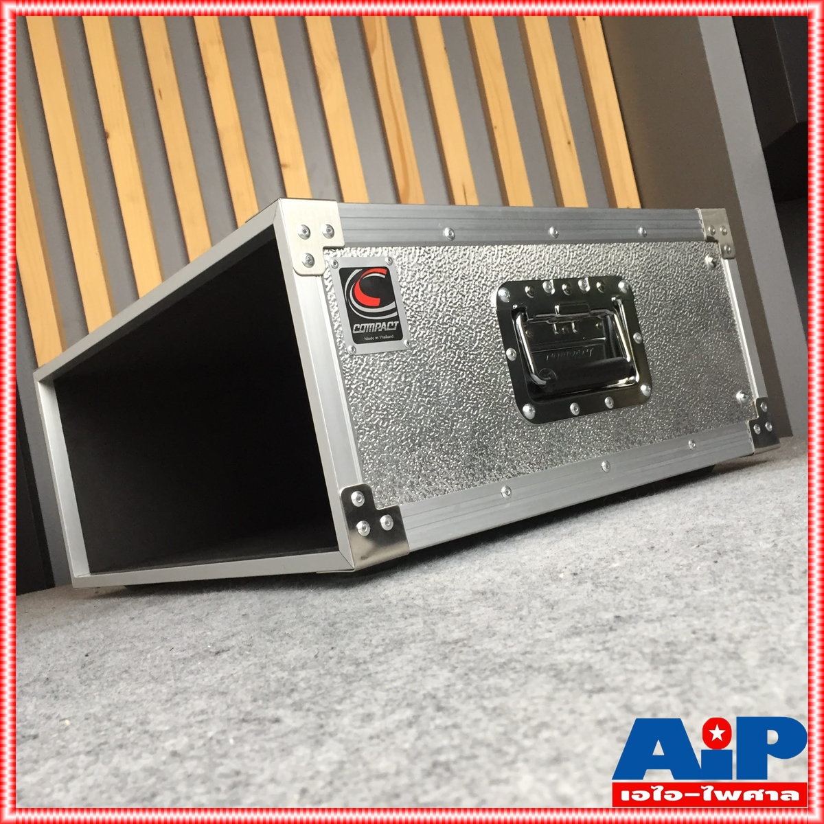 COMPACT EM-4 RACK สีเงิน เปลือยหน้า-หลัง (ไม่มีฝาปิด) ลึก19นิ้ว คอมแพ็ค แร็ค EM4 EM 4 แร็คเครื่องเสียง แร็คเปลือย แร็คแอมป์