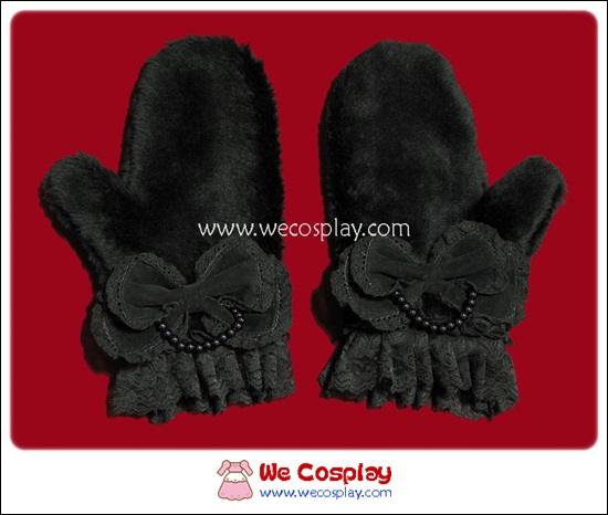 [Clearance Sale] ถุงมือคุโระโลลิต้า สีดำ Kuro Lolita Gloves