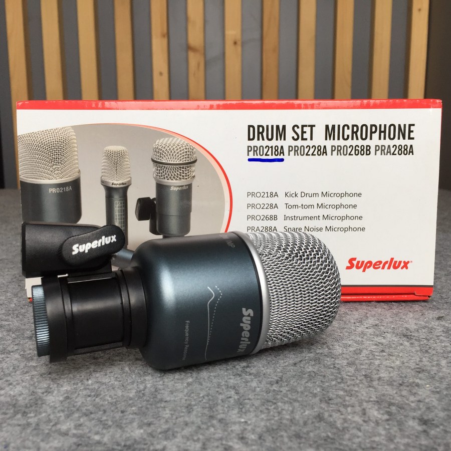 SUPERLUX PRO-218A ไมค์กระเดื่อง ไมค์เครื่องดนตรี PRO218A ไมค์กลอง PRO 218 A ไมค์สาย Kick Drum Microphone instruments