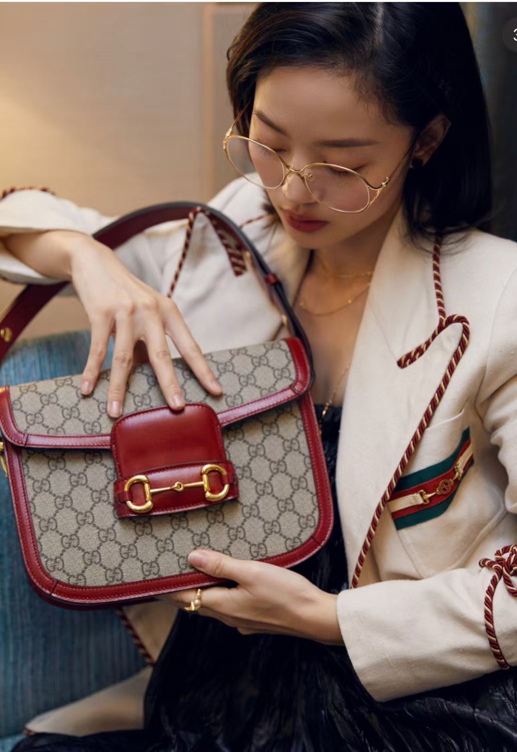 **do** กระเป๋า GUCCI HORSEBIT 1955 MEDIUM SHOULDER BAG สินค้าใหม่ ของแท้