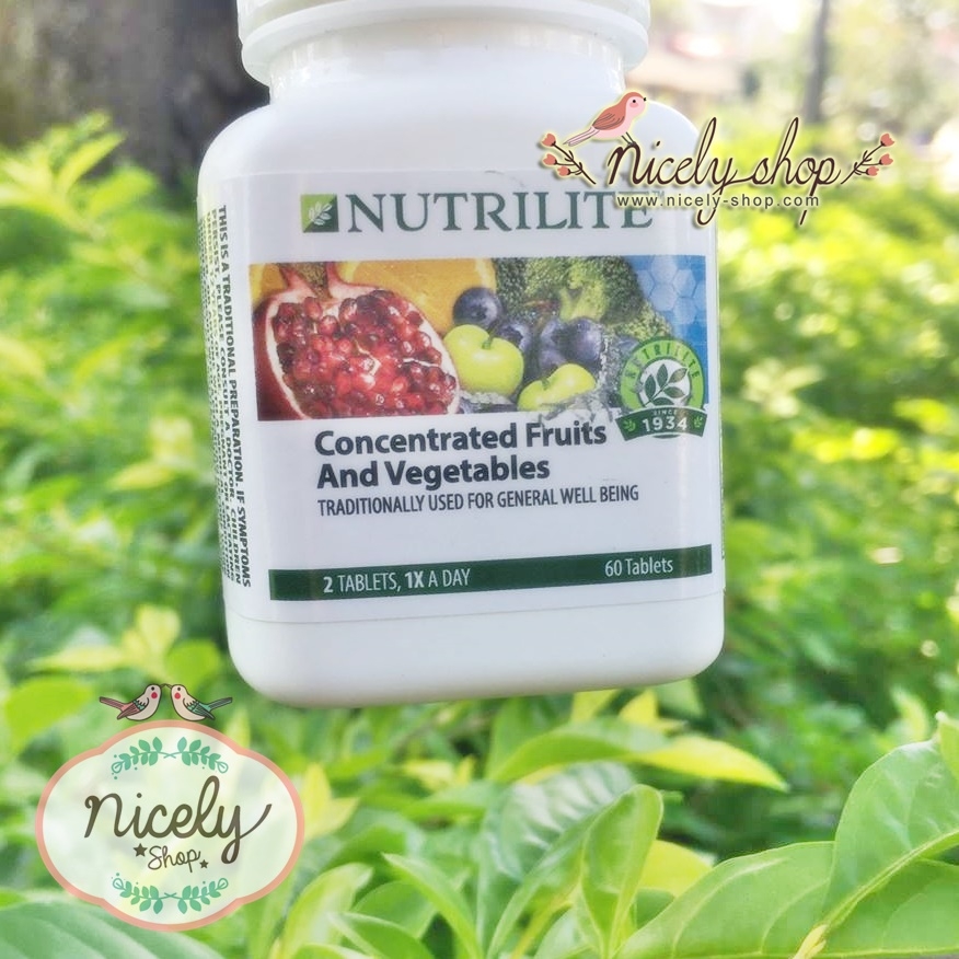 ผักและผลไม้รวมเข้มข้น (สกัดจากผักผลไม้ 13 ชนิดฟื้นฟูร่างกาย สุขภาพ แข็งแรง สดใส จำนวน 60 เม็ด )