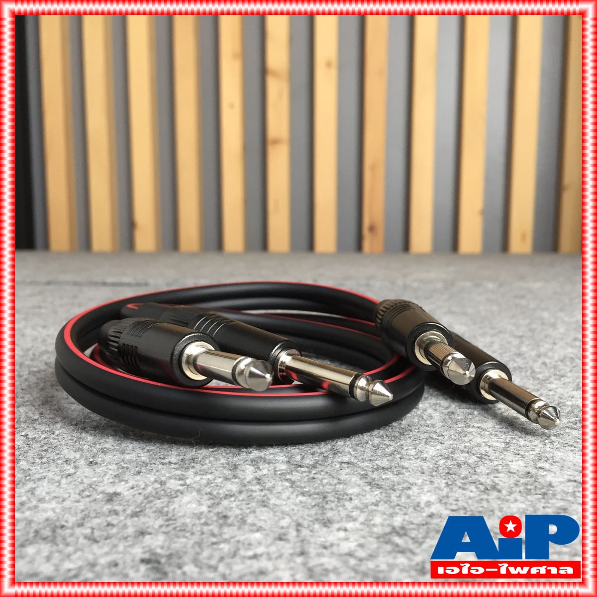 1เมตร DYNACOM สายP.MIC-P.MICข้างละ2หัว J2049-6 สายดำ สายสัญญาณคู่ PHONE-PHONE คู่ยาว 1เมตร MONO+MONO ยาว1เมตร XLRจะมีสีเงินและสีดำขึ้นกับล็อตการผลิต