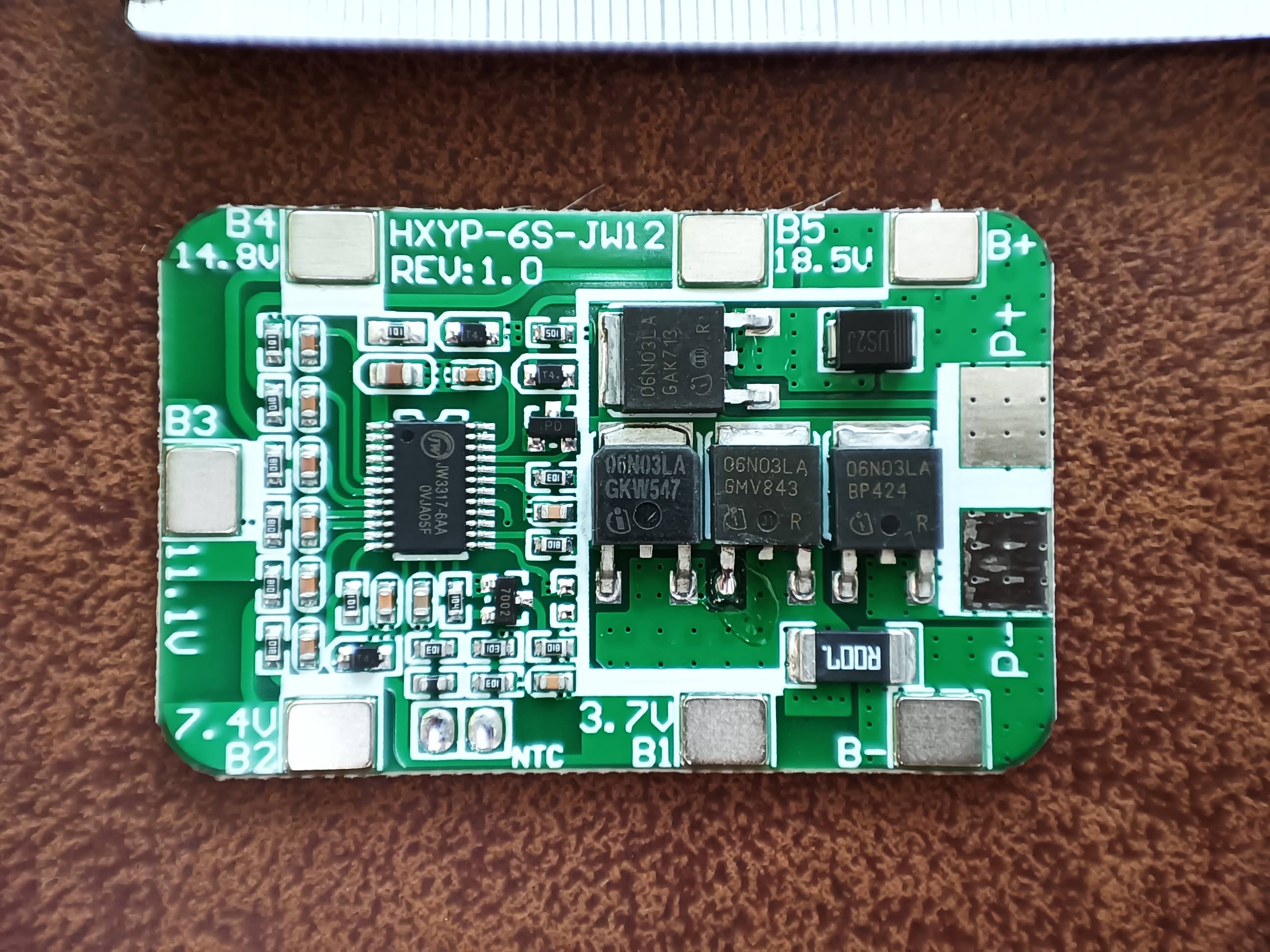 BMS 6S 15A/25A 24V 25.2V แผงควมคุมแบตเตอรี่ Li-ion 3.7V สำหรับต่อ 6S เป็น 25.2V BMS6S