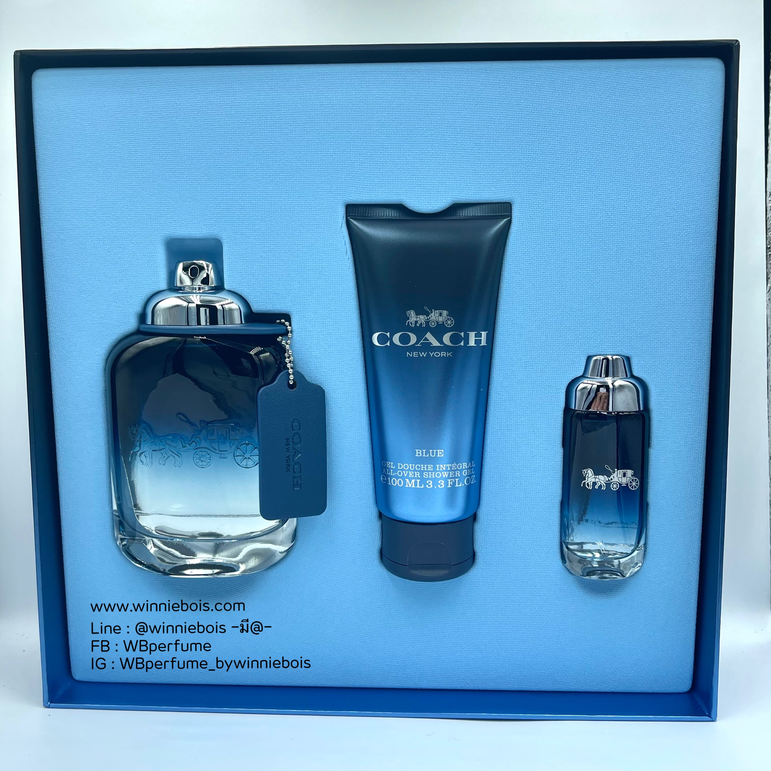 น้ำหอม แท้100% Coach Blue EDT for men gift set 3 ชิ้น