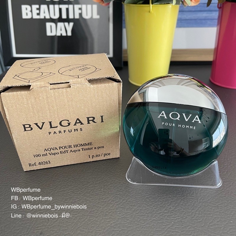 น้ำหอมแท้100% BVLGARI น้ำหอมสำหรับผู้ชาย BVLGARI รุ่น Aqva Pour Homme EDT ขนาด100 มล. TESTER