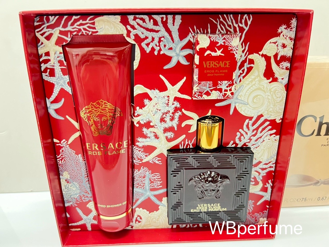 ชุดน้ำหอม VERSACE Eros Flame Giftset EDP 100 ml + shower 150 ml + EDP 5 ml