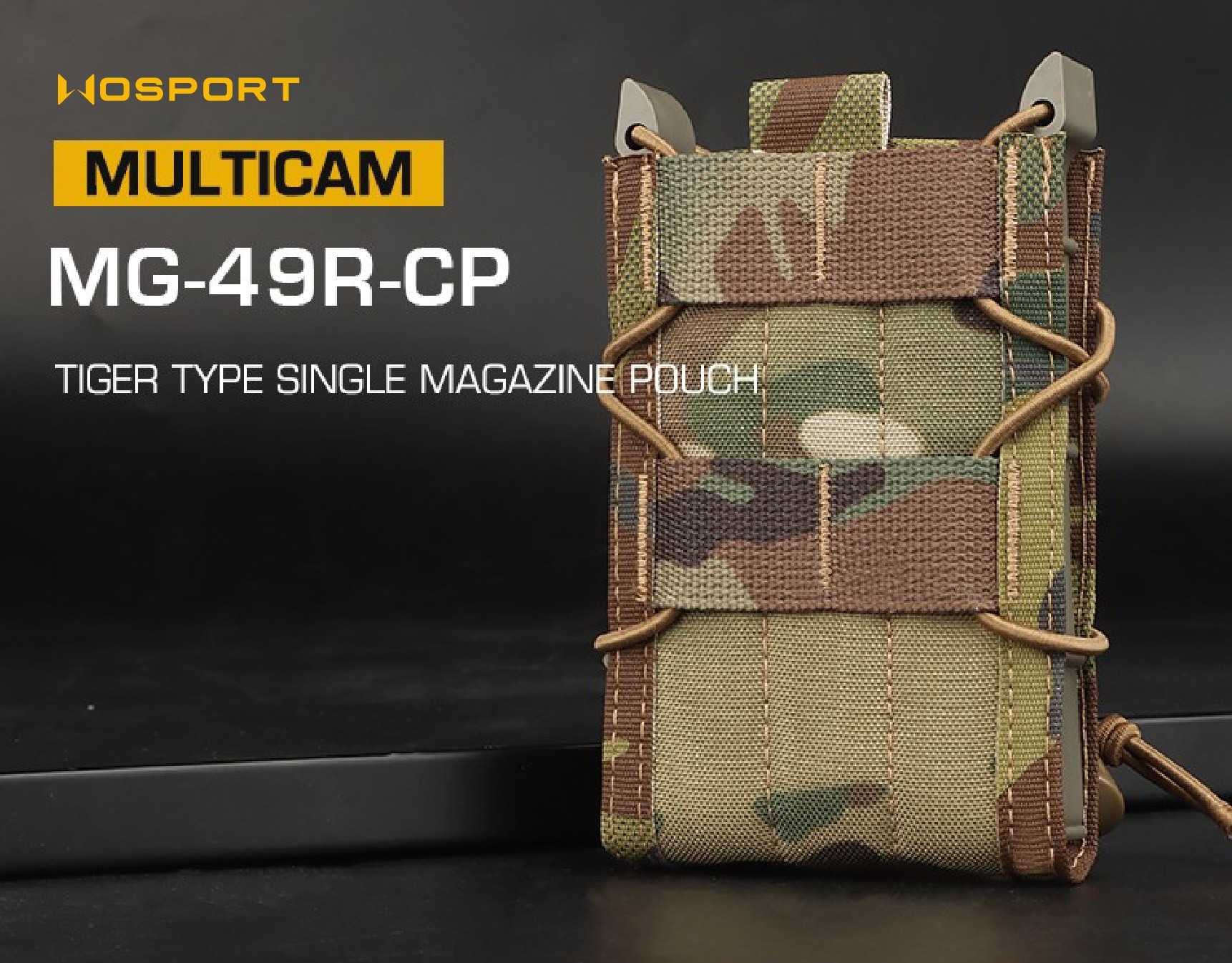 ซองแม็กกาซีน 5.56 ทรง TACO (Wosport) Tiger Type 5.56 Single Magazine Pouch [ MG-49 ]