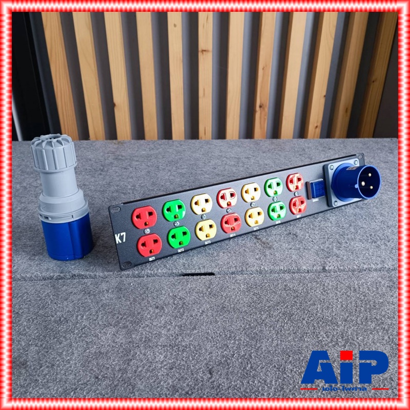 TECHCRON ปลั๊กติดแร็ค รุ่น K7 เพลท 2U ติดแร็ค 32A พร้อมใช้งาน จอแสดงผล โวล์ทแอมป์สีน้ำเงิน แถมPOWERปลั๊กตัวเมีย เอไอ-ไพศาล