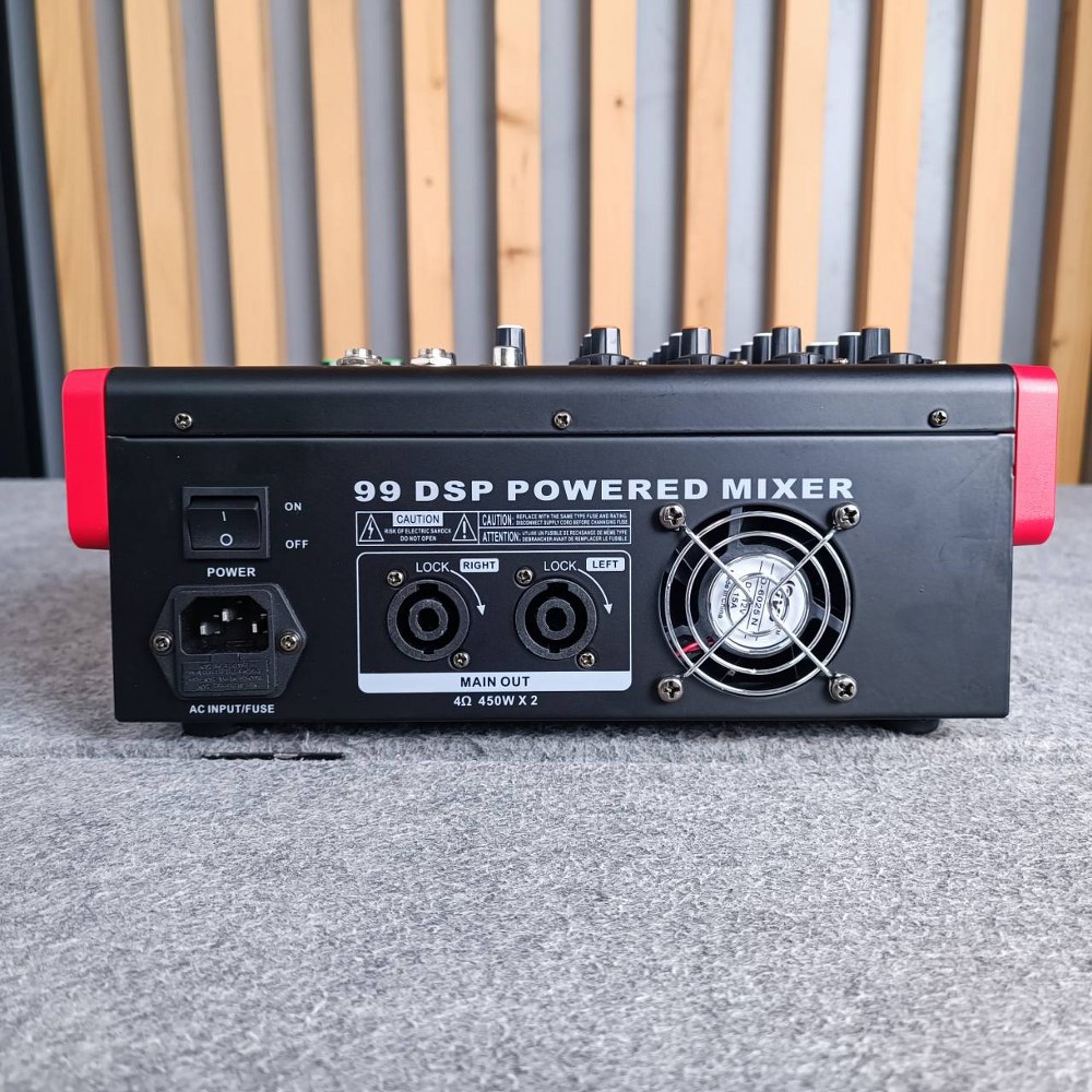 TADA FANCY-6P powermixer สีแดง มิกเซอร์อนาล็อก 6 แชนแนล บลูทูธ Bluetooth mixer เอฟเฟคแท้ 99DSP TA DA FANCY 6P FANCY6P เอไอ-ไพศาล