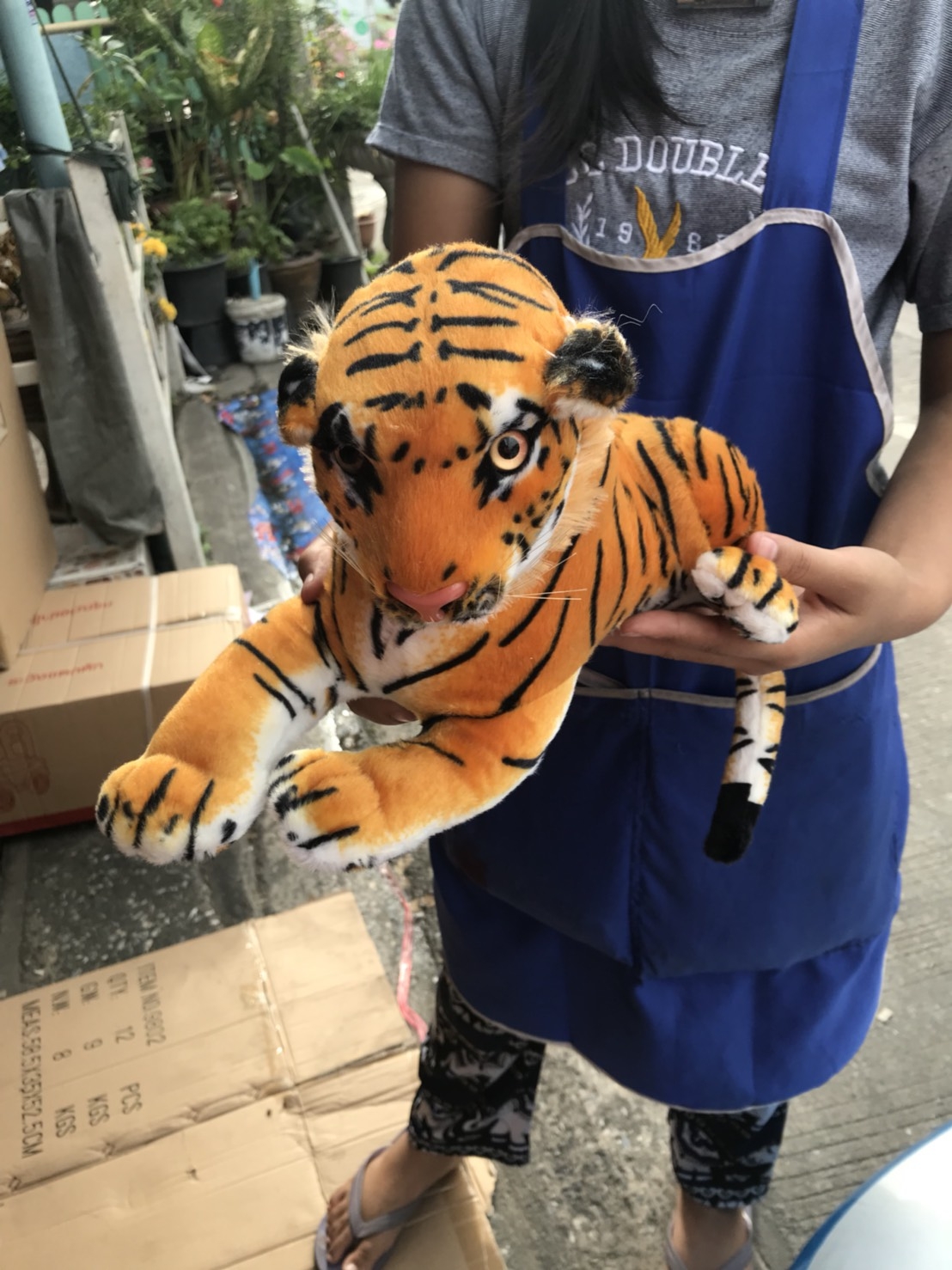 Fuji15 ตุ๊กตาเสือ ขนาด 55 cm ตุ๊กตาเสื้อดำ ตุ๊กตาเสื้อโค้ง ปลีกตัวละ sale