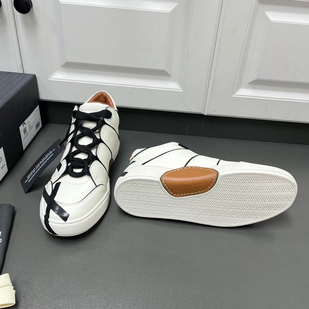 **do**รองเท้าผู้ชาย Zegna Leather Tiziano Sneakers บู้ทสั้น มี 2 สี สินค้าใหม่ ของแท้