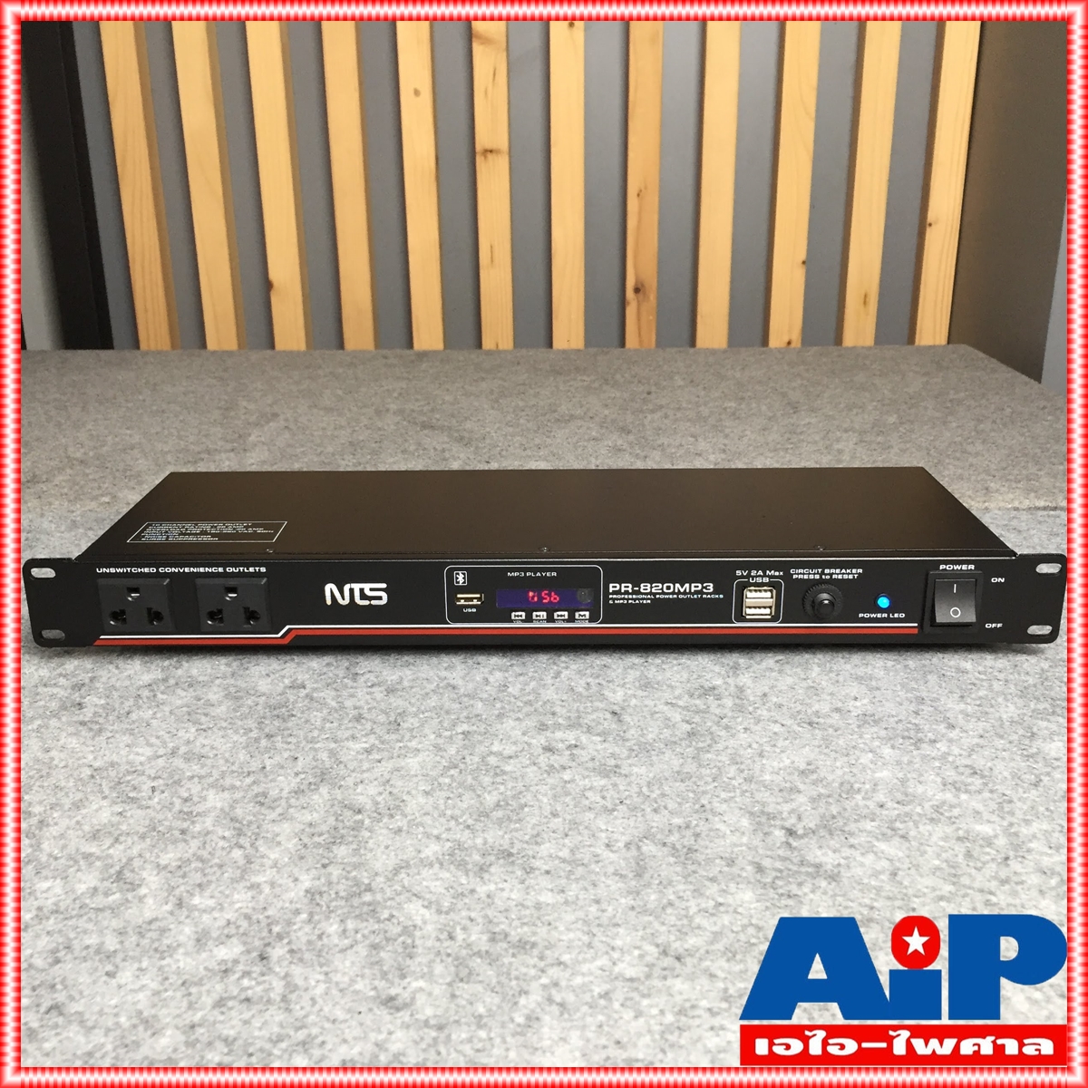 NTS PR820MP3 เปิดเล่นMP3 ผ่านบลูทูธ POWER DISTRIBUTION NTS เชื่อมต่อกับ Bluetooth ปลั๊กรางจ่ายไฟสำหรับติดแล็ค PR 820 MP3