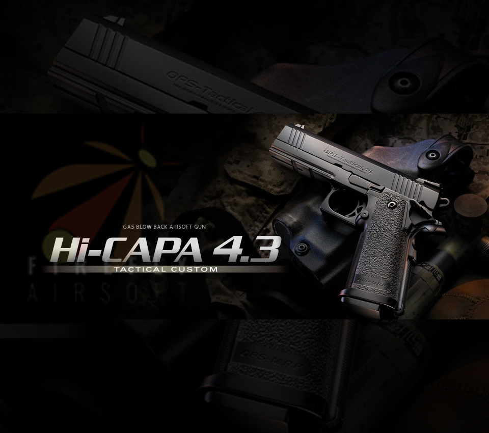 TOKYO MARUI HI-CAPA 4.3 GREEN GAS AIRSOFT PISTOL (Black)