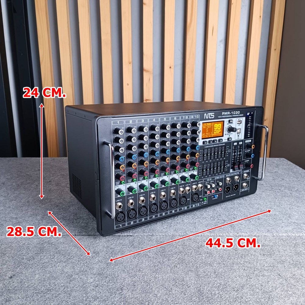 NTS PMR-1030 POWERMIXER ทรงตั้ง มิกเซอร์ PMR 1030 PMR1030 รองรับ BLUETOOTH มิกเซอร์บลูทูธ 10 input มิกซ์ บลูทูธ มิกเซอร์ Bluetooth mixer เครื่องเสียง มิกเซอร์เอฟเฟค เอไอ-ไพศาล