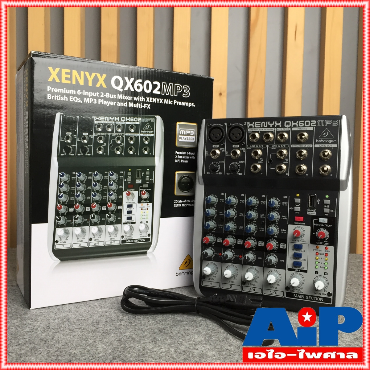 BEHRINGER XENYX QX-602 MP3 mixer มิก มิกเซอร์ QX 602 MP3 เครื่องผสมเสียง QX602MP3 ของแท้ ประกัน บ.บูเช่ 1ปี เอไอ-ไพศาล +++