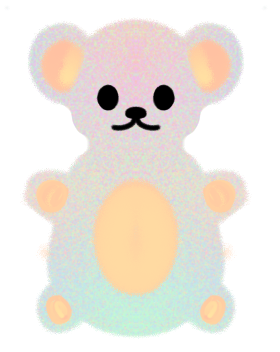 ไฟล์ตกแต่ง น้องหมีสีพาสเทล