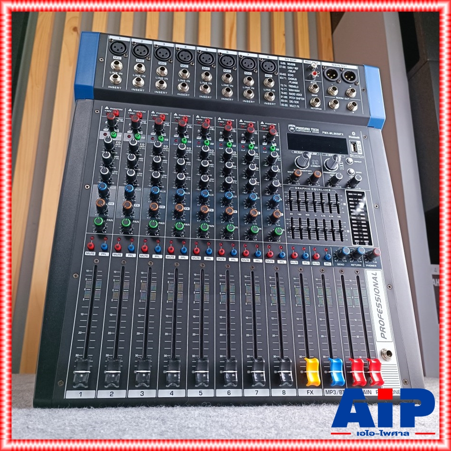 PROEUROTECH PMX-ML8650FX POWERMIXER รุ่นใหม่ เพาเวอร์มิกเซอร์ 650วัตต์ 8ช่อง โปรยูโรเทค PMX ML 8650 FX PMXML8650FX เอไอ-ไพศาล