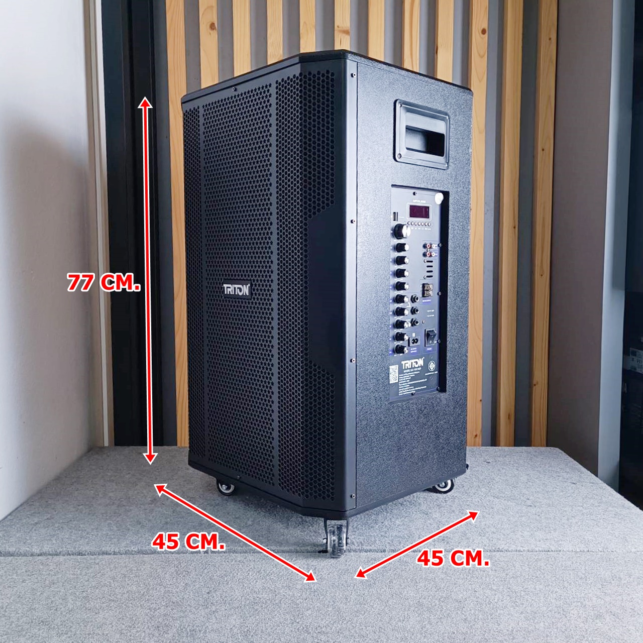 TRITON GX-1501ASP ลำโพงมีล้อ พร้อมไมค์ลอย2ตัวและรีโมท ตู้ลำโพงอเนกประสงค์ ตู้ลำโพง TRI TON GX1501ASP GX 1501ASP เอไอ-ไพศาล