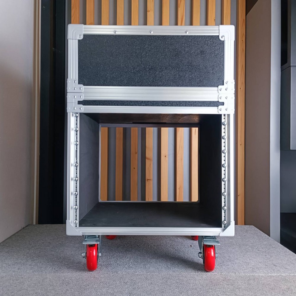 COMPACT AP-8U RACK พร้อมล้อ มีช่องวางMIX ไม่มีฝาปิดหน้าหลัง ลึก19นิ้ว AP 8U AP8U เอไอ-ไพศาล