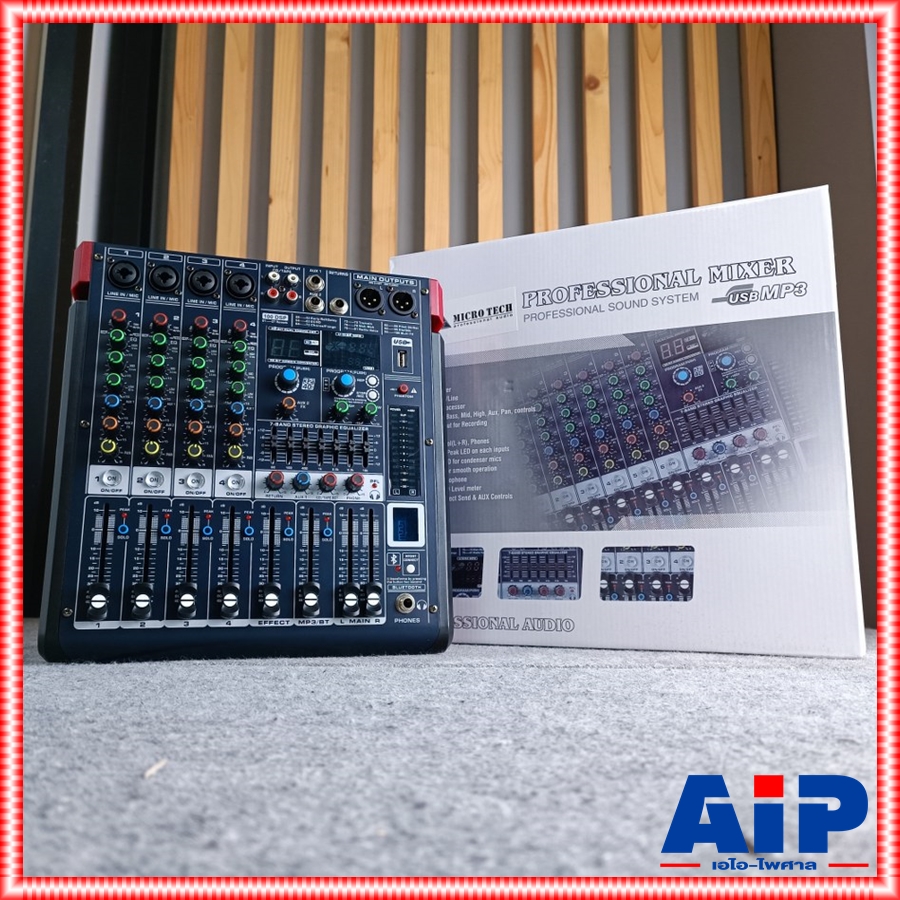 MICROTECH MT-M4 mixer มิกเซอร์ 4 ช่องไมค์ เอฟเฟคแท้ มีบลูทูธ ไมโครเทค มิกซ์คาราโอเกะ MT M 4 MTM4 เอไอ-ไพศาล
