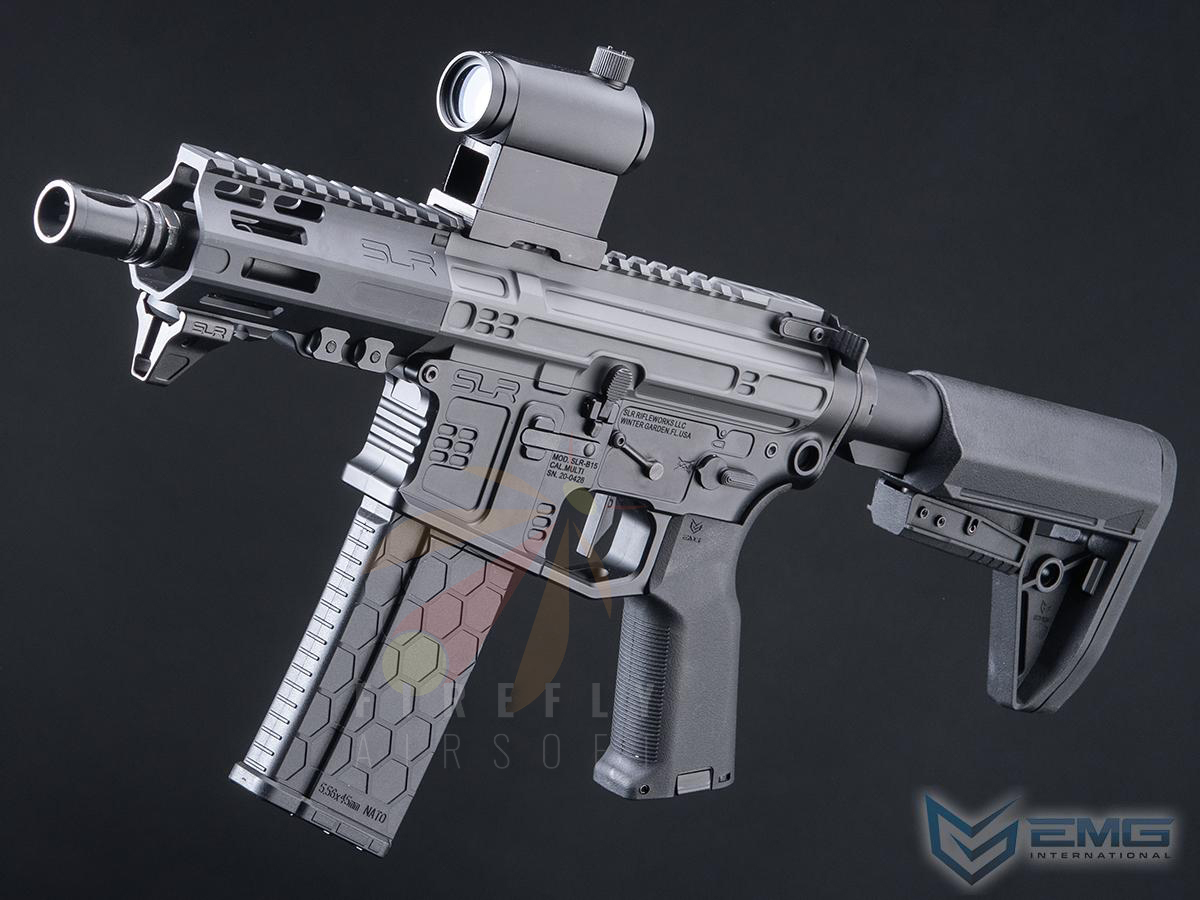 EMG Helios SLR Rifleworks Licensed B15 Airsoft AEG W/ ION M-LOK Handguard (Color: Two-Tone Grey / 4.25" Lite Handguard / 350 FPS)