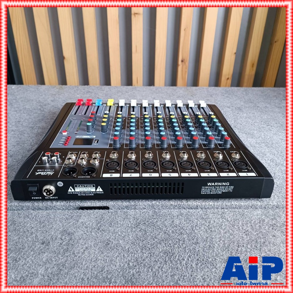 HOTROCK CT-80S MIXER เครื่องปรับแต่งเสียง สเตอริโอ มิกเซอร์ 8 ช่อง BLUETOOTH USB MP3 เอ็ฟเฟ็คแท้ ฮอทร็อค CT 80S CT80S เอไอ-ไพศาล