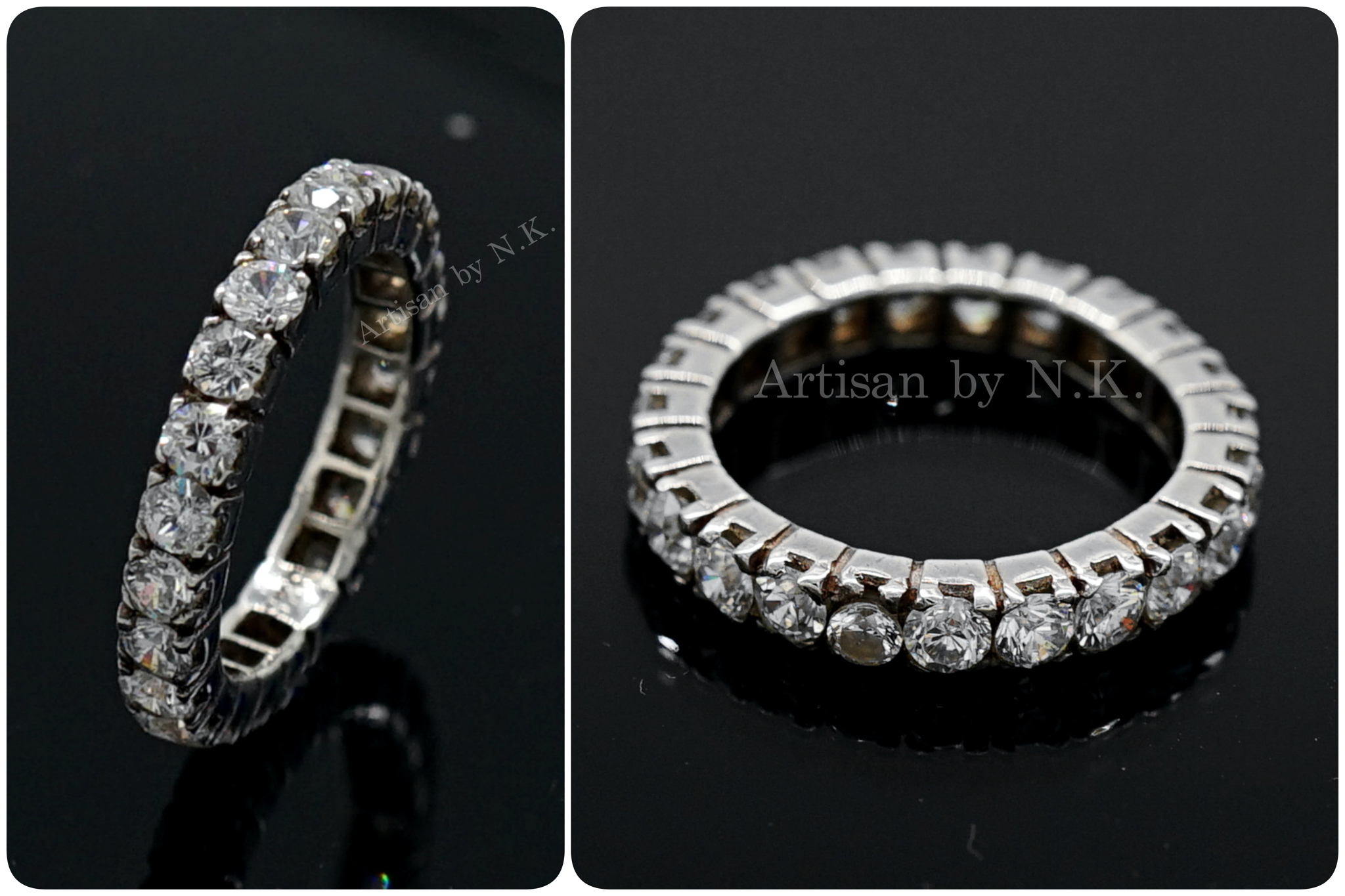 แหวนเงินแท้ล้อมด้วยเพชรCZ (Silver Eternity Ring)