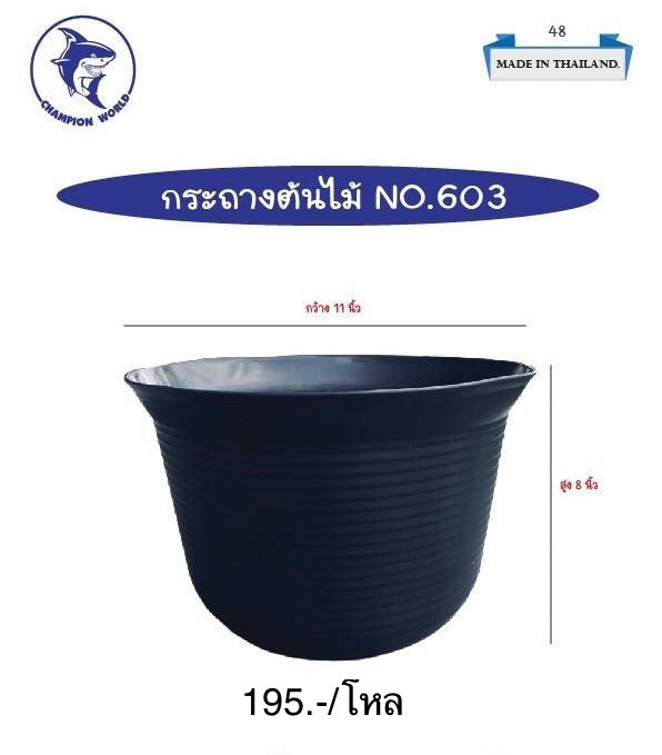 กระถาง 603 (ราคาต่อโหล)