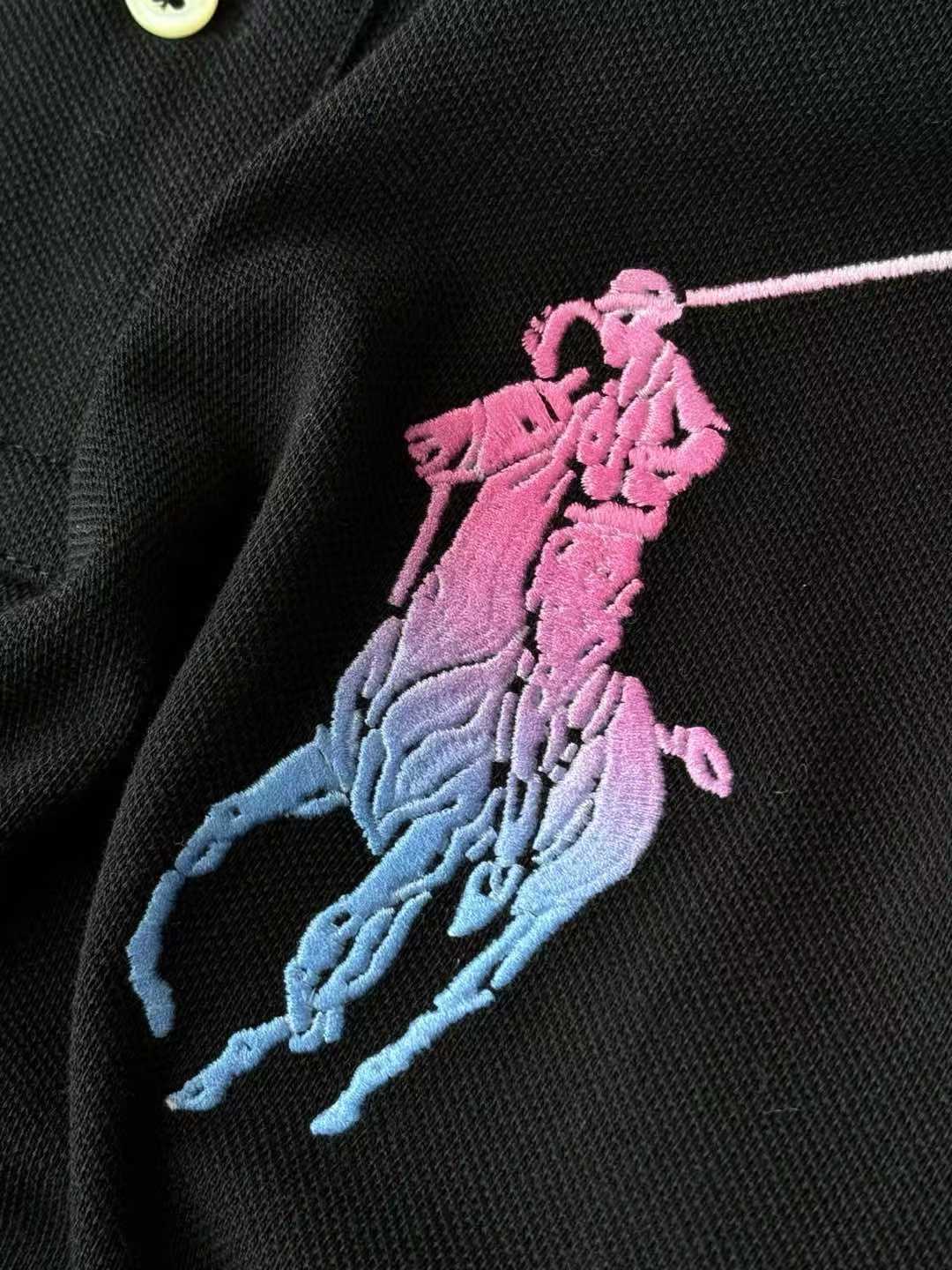 **do**เสื้อคอโปโล Ralph Lauren ปักม้าสีชมพูฟ้า สินค้าใหม่ ของแท้