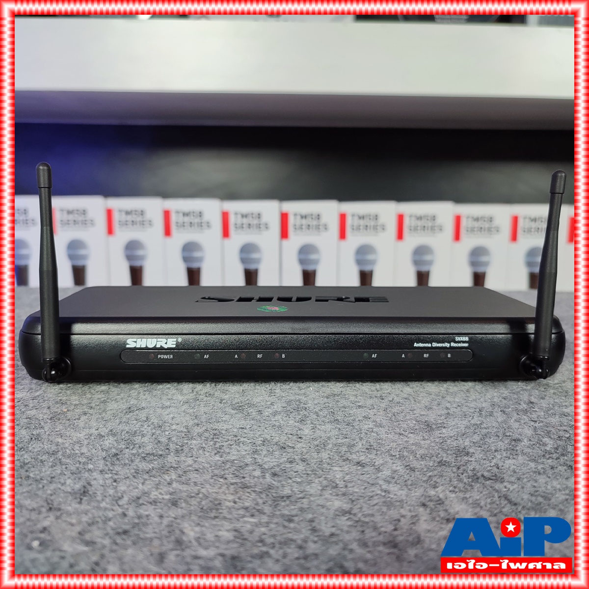 SHURE SVX288TH/PG58-Q12 ไมค์ลอยคู่ ไมโครโฟนไร้สายแบบมือถือคู่ย่าน UHF คลื่นความถี่ 748-758 MHz SVX 288 A / PG 58 Q 12 SVX288A/PG58Q12 เอไอ-ไพศาล +++