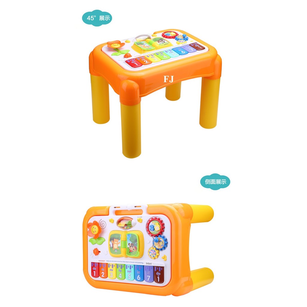 6955a ของเล่นเด็กโต๊ะกิจกรรมพร้อมกระดาน โต๊ะของเล่น ออร์แกนของเล่น กระดานวาดเขียน ปลีกชิ้นละ