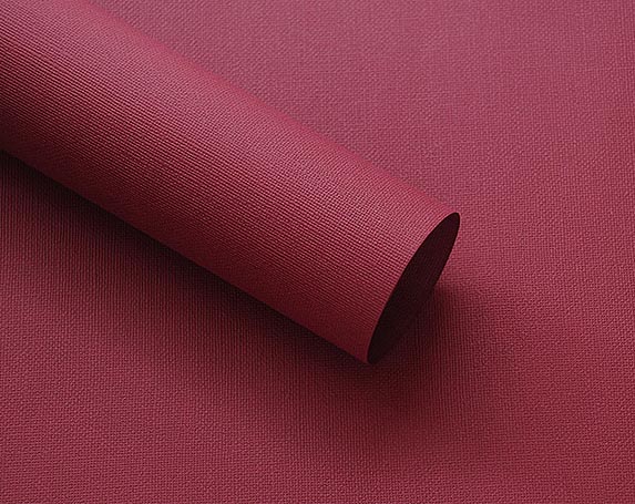 กระดาษห่อของขวัญ อัดลายผ้าลินิน สีไวน์แดง