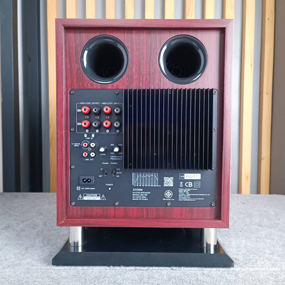 STORM RM-106 ตู้ลำโพงซับ10" ตู้ซับเบสมีแอมป์ในตัว ขนาด 10 นิ้ว Active Sub Woofer Speake RM 106 RM106 เอไอ-ไพศาล