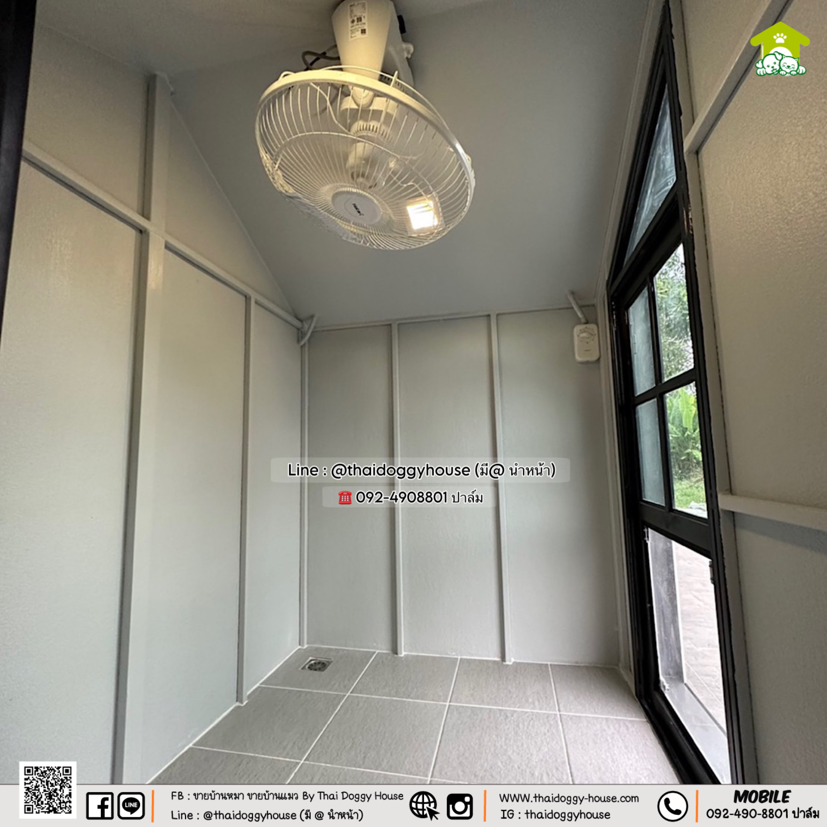 🏡🎀 บ้านหมา บ้านแมว 𝐓𝐡𝐚𝐢 𝐝𝐨𝐠𝐠𝐲 𝐡𝐨𝐮𝐬𝗲 บ้านกระจกติดแอร์ได้