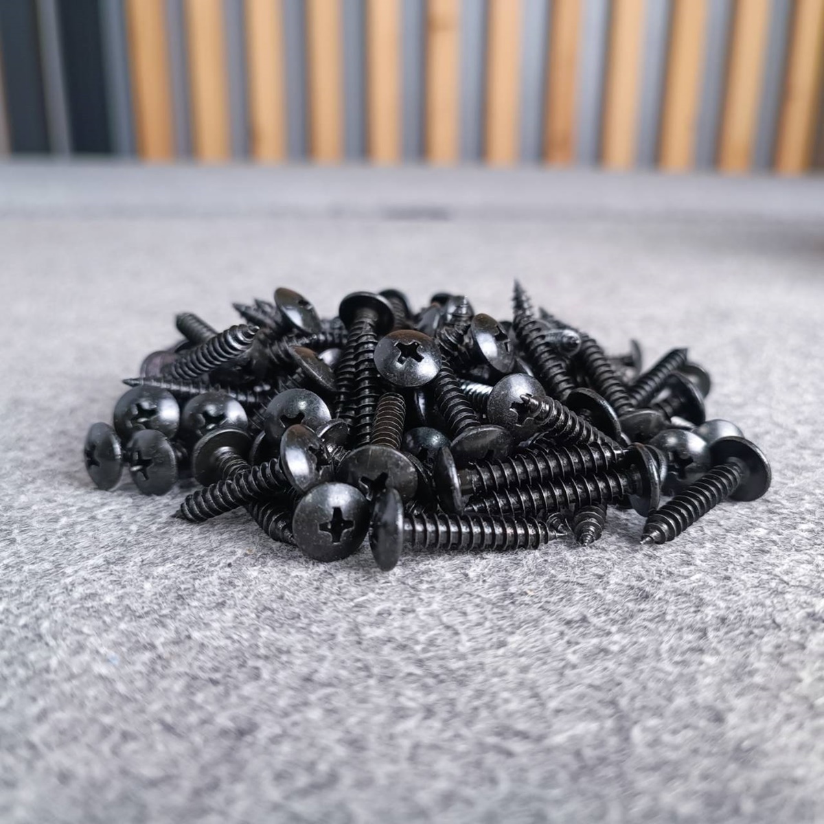 ประมาณ100ตัว สกรูTHดำ 10X1" น็อตประกอบตู้ลำโพง สกรูเกลียวปล่อย น็อต1นิ้ว น็อตเกลียวปล่อย สกรูหัวกลม น็อตหัวกลมดำ เอไอ-ไพศาล