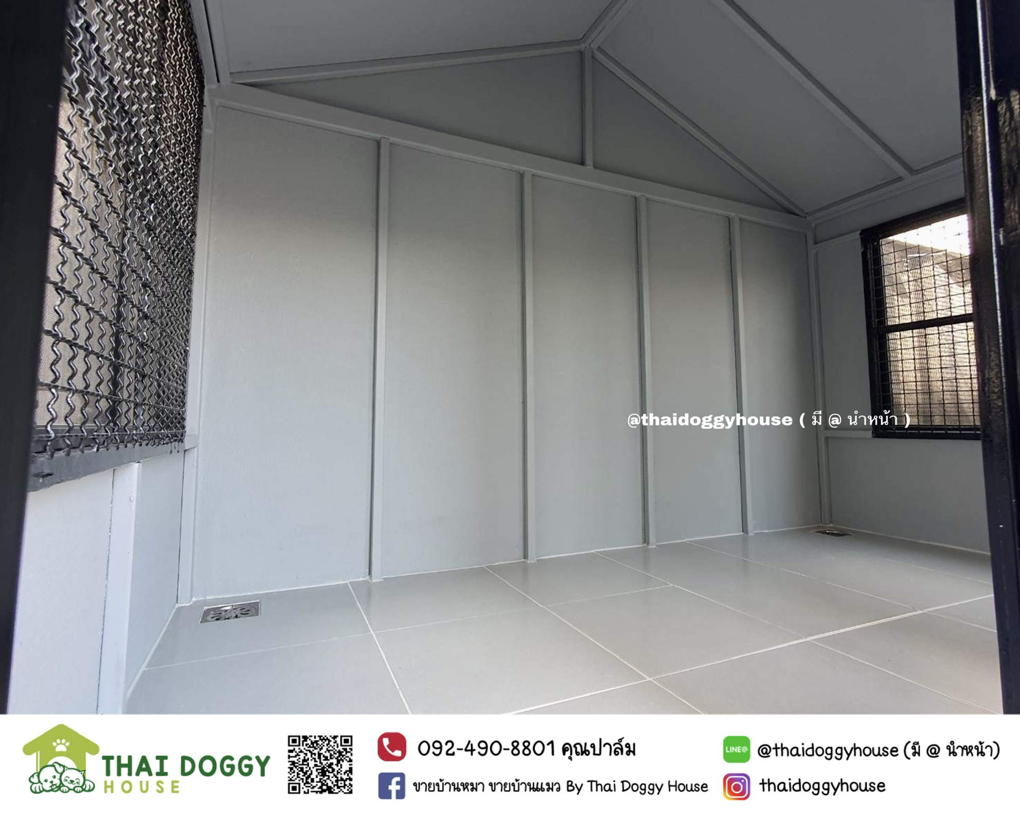 บ้านหมา บ้านแมว " 𝐍𝐎𝐑𝐃𝐈𝐂 𝐒𝐓𝐘𝐋𝐄 " มีตะแกรงเหล็ก มุ้งลวด พร้อมประตูบานสวิง ให้น้องๆเข้า-ออกเองได้ อากาศถ่ายเทได้ดี