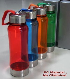 กระบอกน้ำพลาสติก หัวท้ายสเตนเลส 500 ML มีที่หิ้ว