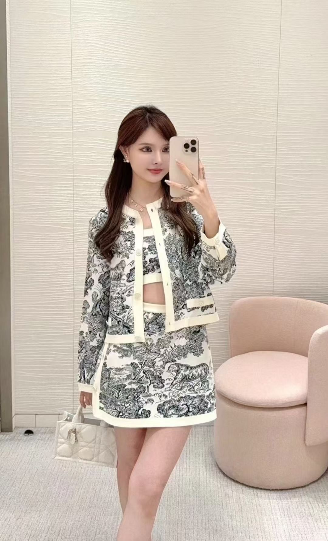**do** เสื้อคลุม Dior Dioriviera Cropped Jacket สินค้าใหม่ ของแท้