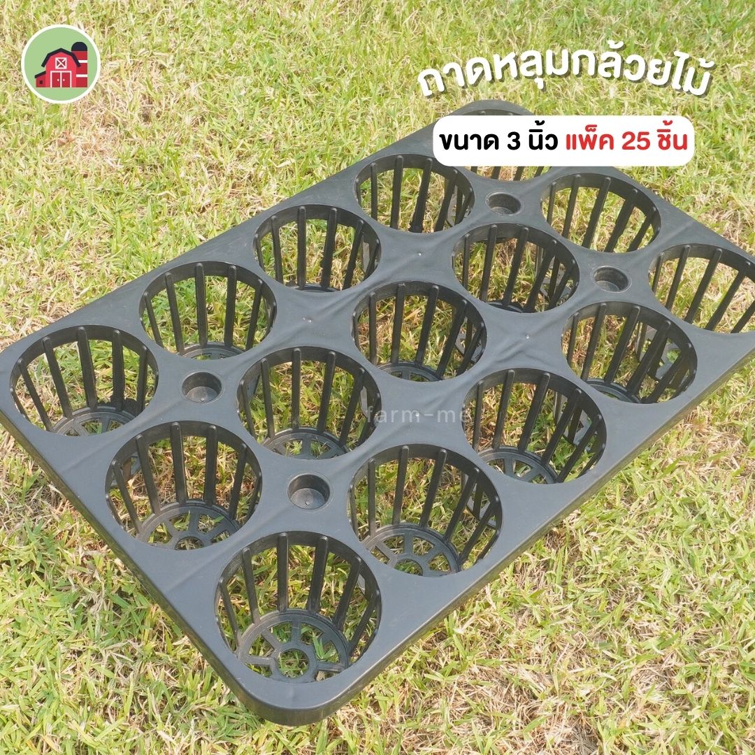 ถาดหลุมกล้วยไม้ ขนาด 3 นิ้ว แพ็ค 25 ชิ้น