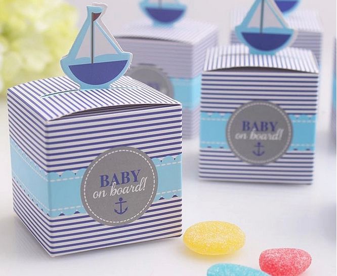 กล่องกระดาษ Diy สำหรับใส่ของขวัญ ลูกอม ช็อคโกแล็ต กล่องลาย ธีม ทหารเรือ นักเดินเรือ ท่องเที่ยว แบบเก๋ ใส่ของชำร่วย งานแต่งงาน 1000583