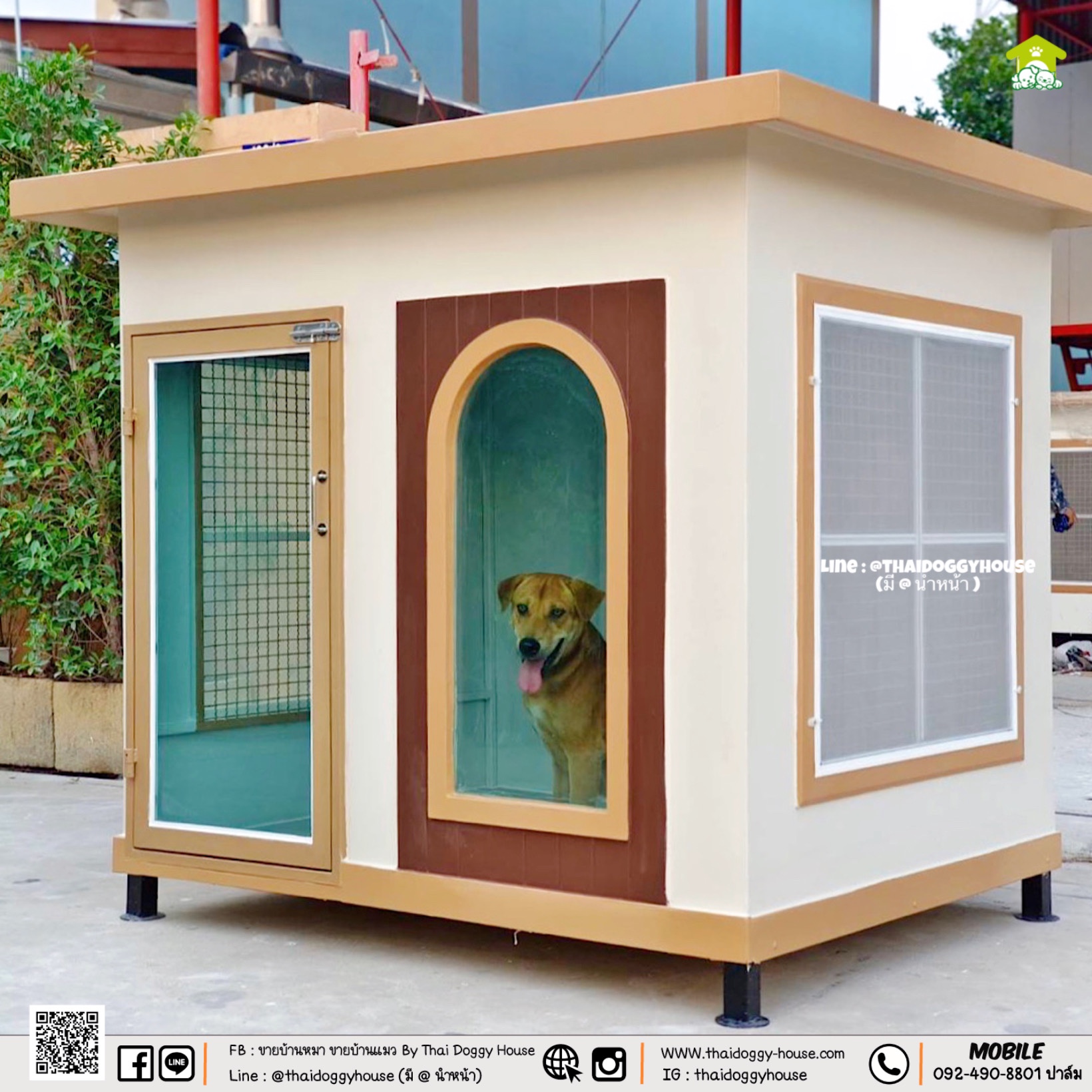 บ้านหมา บ้านแมว " 𝐓𝐇𝐀𝐈 𝐃𝐎𝐆𝐆𝐘 𝐇𝐎𝐔𝐒𝐄 " 🐕🦺🐈 แบบใหม่ล่าสุดของทางร้าน ดีไซน์ทันสมัย ให้ความรู้สึกเรียบหรู สวยงาม