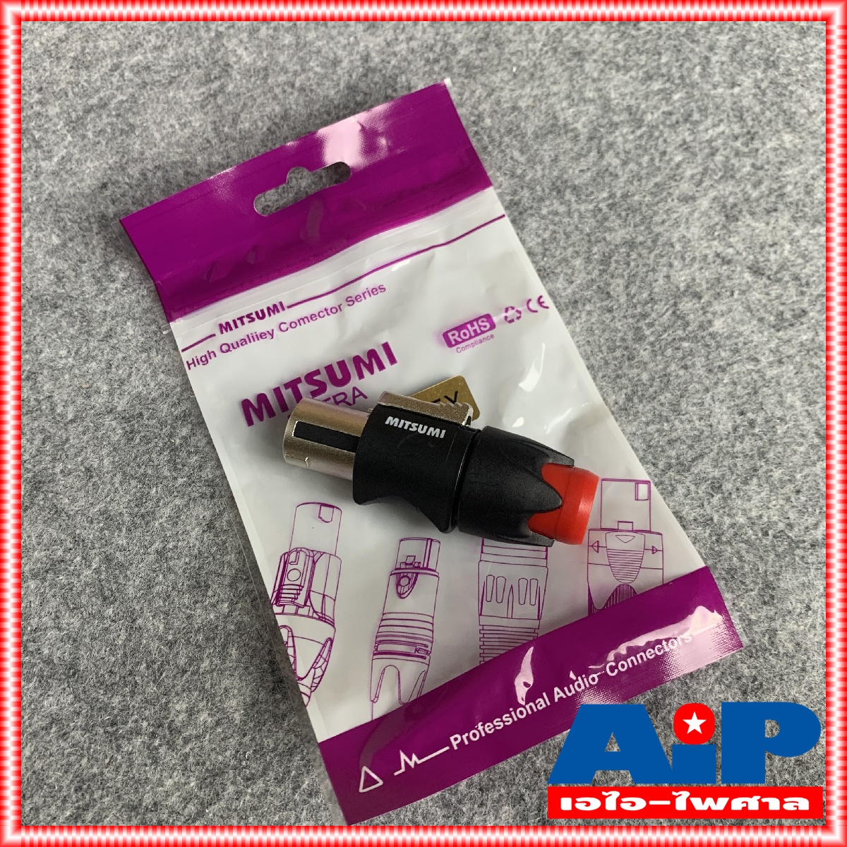 MITSUMI 911S06EX SPEAKON สีแดง เสริมเหล็ก ราคาต่อ1ตัว ปลั๊กลำโพง หัวspeakon สเปคคอนตัวผู้ สเปคคอน สเปคค่อนลำโพง สเปคค่อน เอไอ-ไพศาล