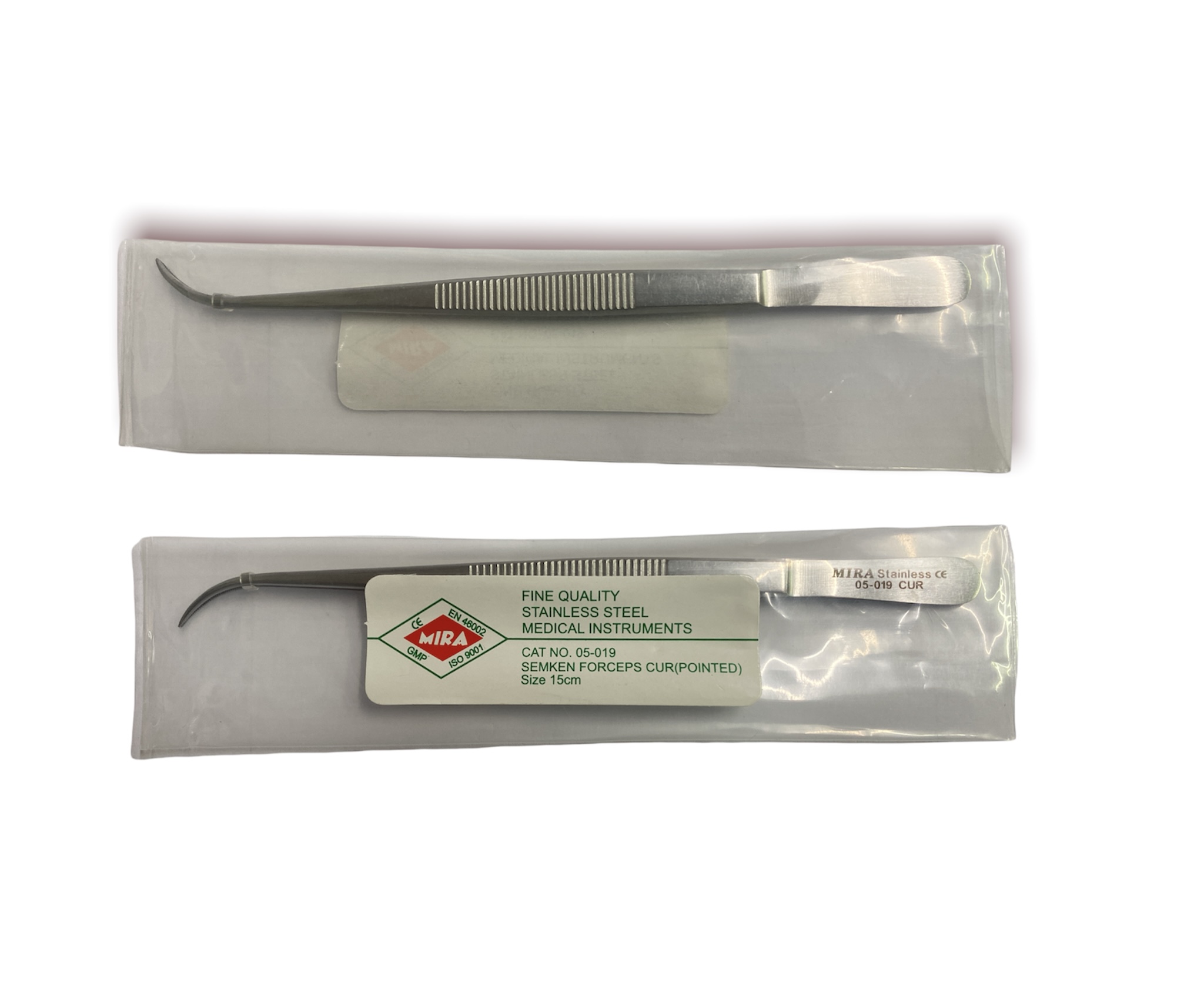 Forcep stainless(ฟอร์เซฟ สแตนเลส) ชนิดปลายตรง,ปลายทู่,ปลายแหลม,ปลายโค้ง,ปลายแบน-Hilbro/EM/Mira
