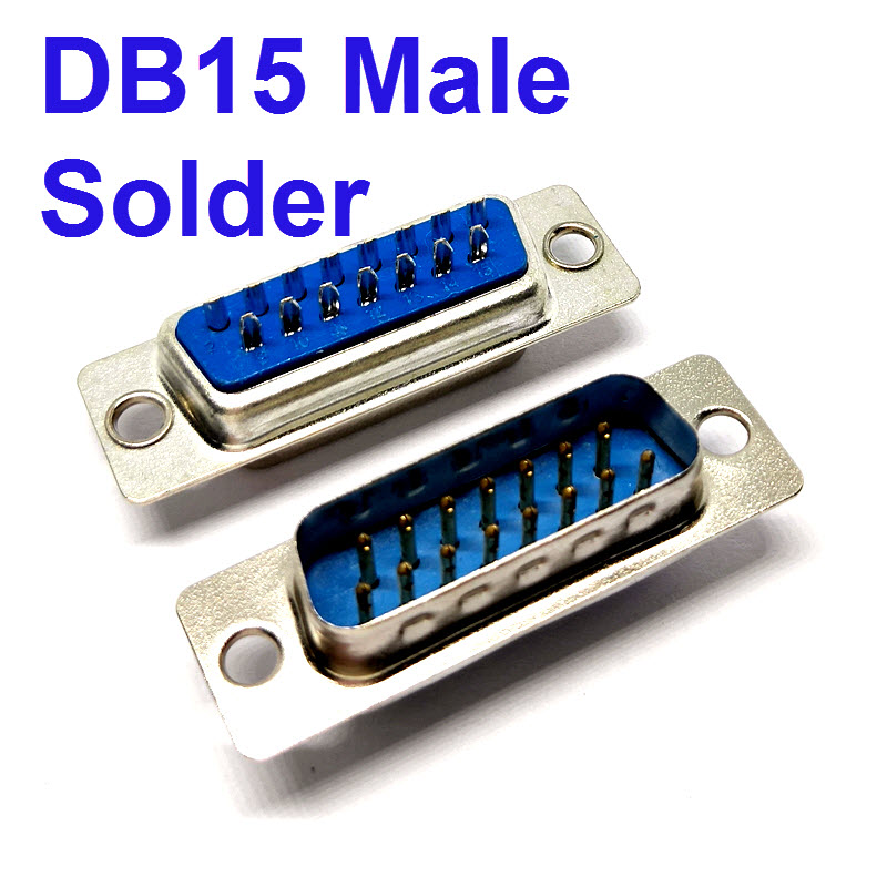 DB15 Male D-sub connector 15 pin solder wire type