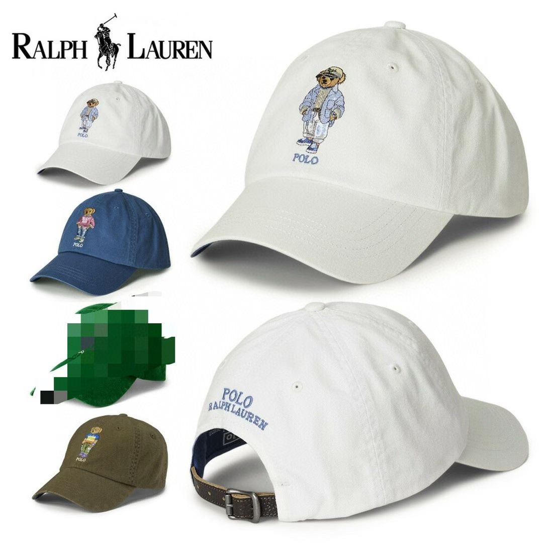 **do** หมวกแก๊ป Ralph Lauren ปักหมีเต็มตัว มี 3 สีใส่ได้ ชาย หญิง มีสายปรับด้านหลัง สินค้าใหม่ ของแท้