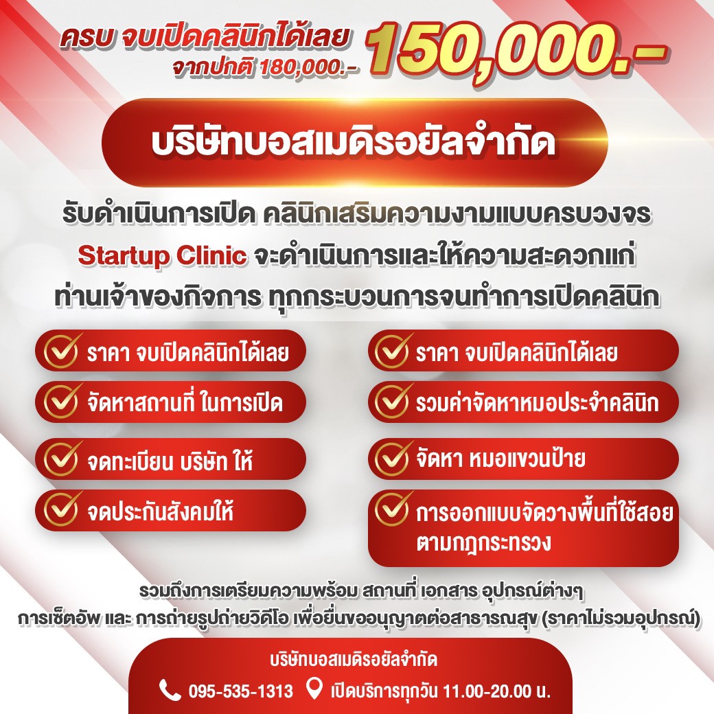 ใช้งบเท่าไรเปิดคลินิก
