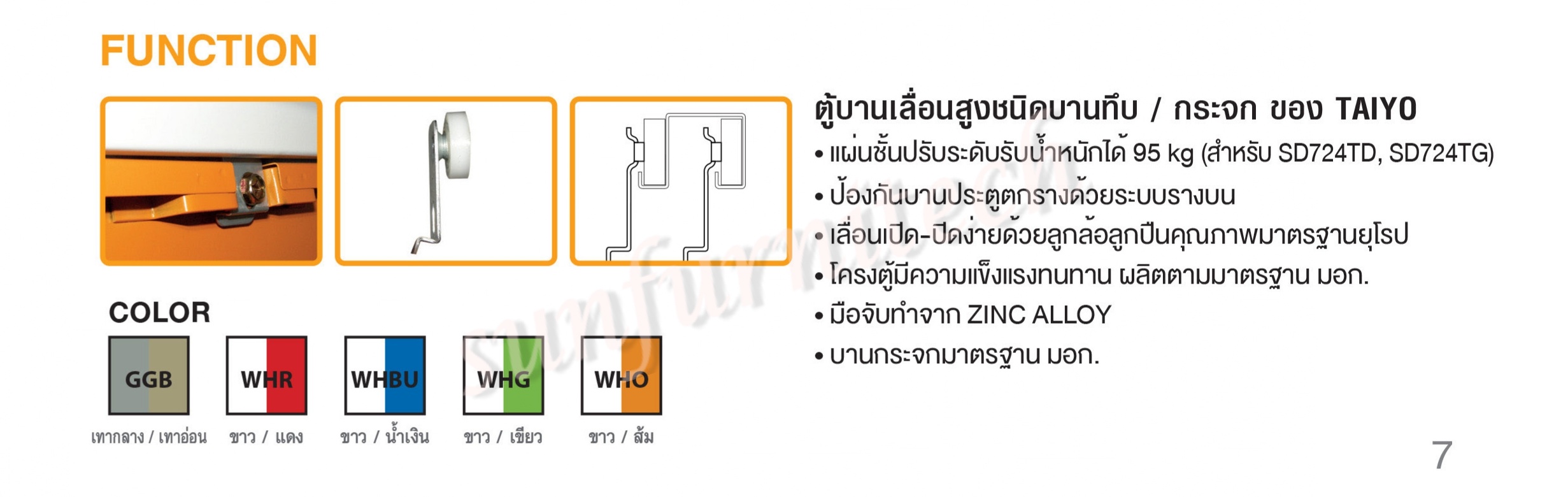 ตู้เหล็ก 2 บานเลื่อนทึบสูง, ตู้เอกสาร 2 บานเลื่อนทึบสูง, ตู้เอกสารเหล็ก 2 บานเลื่อนทึบสูง ขนาด 4 ฟุต, ตู้เอกสารสูง 2 บานเลื่อนทึบ ขนาด 4 ฟุต TAIYO รุ่น SD-724TD